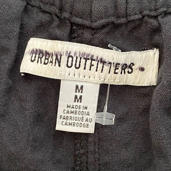 Urban Outfitters Chelsea Linen Shortall Overall black medium new - Picture 8 of 16